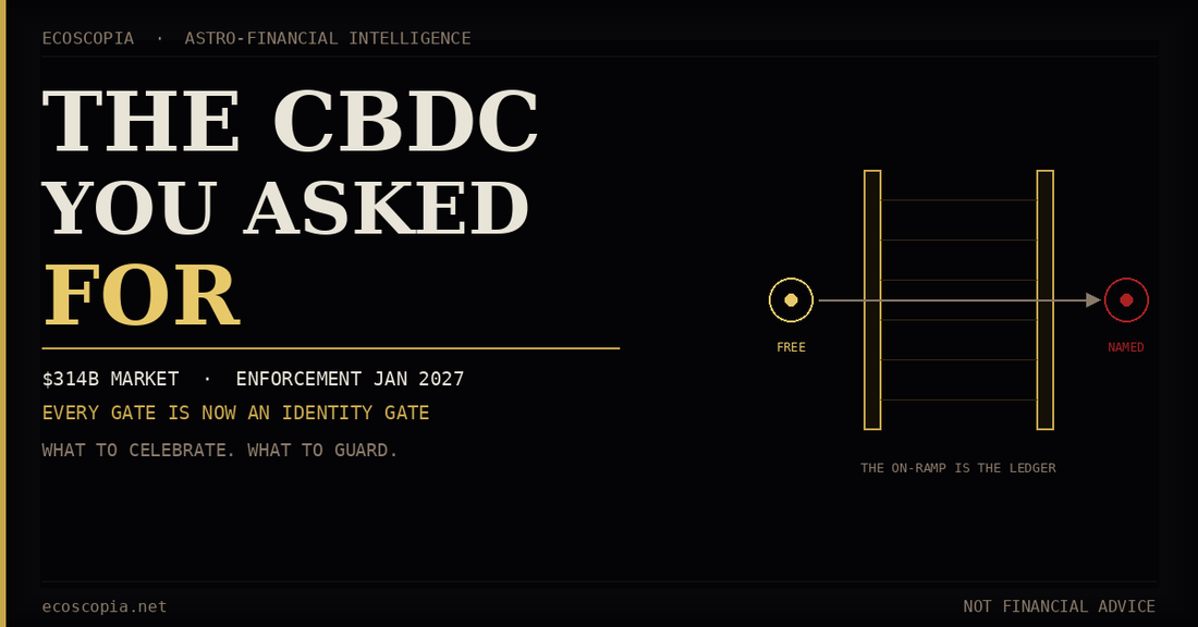 The CBDC You Asked For: Stablecoins Won, and Every Gate Just Became an Identity Gate