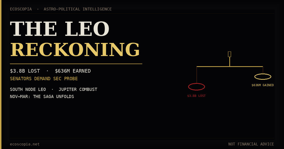 The Leo Reckoning: $3.8 Billion Lost, a Senate Investigation, and the Saga That Runs Through March